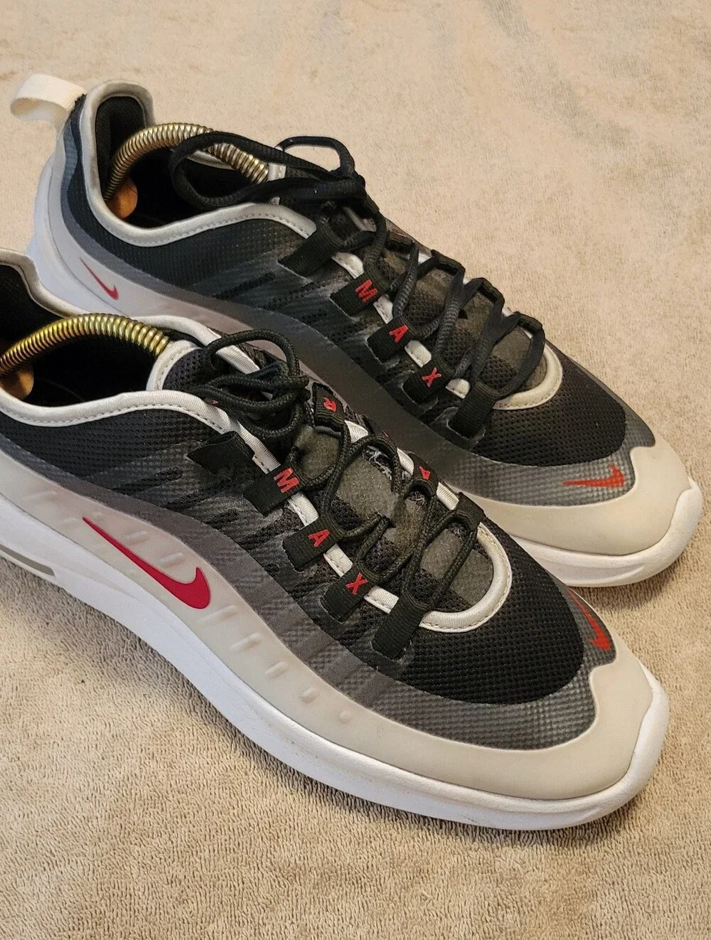 Nike Air Max Black & Gray Sneakers with Red Swoosh